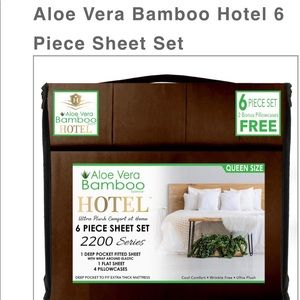 Aloe Vera BAMBOO 6 pc Hotel Sheets